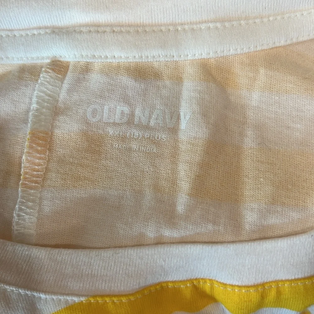 Girls Old Navy Yellow and White Striped Casual Kids Dress
